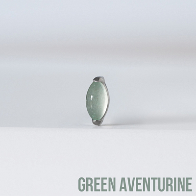 Накрутка Almond Natural Stone Green Aventurine 1.2 мм